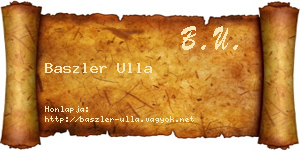 Baszler Ulla névjegykártya